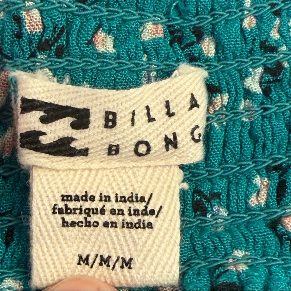 Billabong Teal Turquoise Wave Walk Flowy Shorts Size Medium - Picture 7 of 8